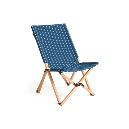 Outdoor Market Folding Chair by HAY - Blue with Beige Stripe