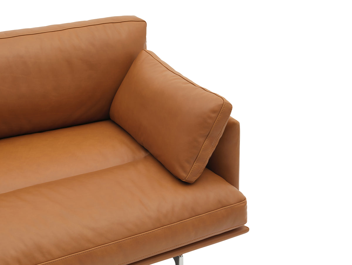 Outline Soft 3-Seater Sofa by Muuto - Cognac Refine Leather