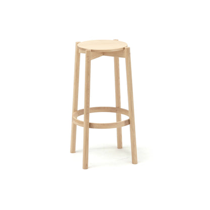 Castor Barstool by Karimoku New Standard - High / Lacquered Oak
