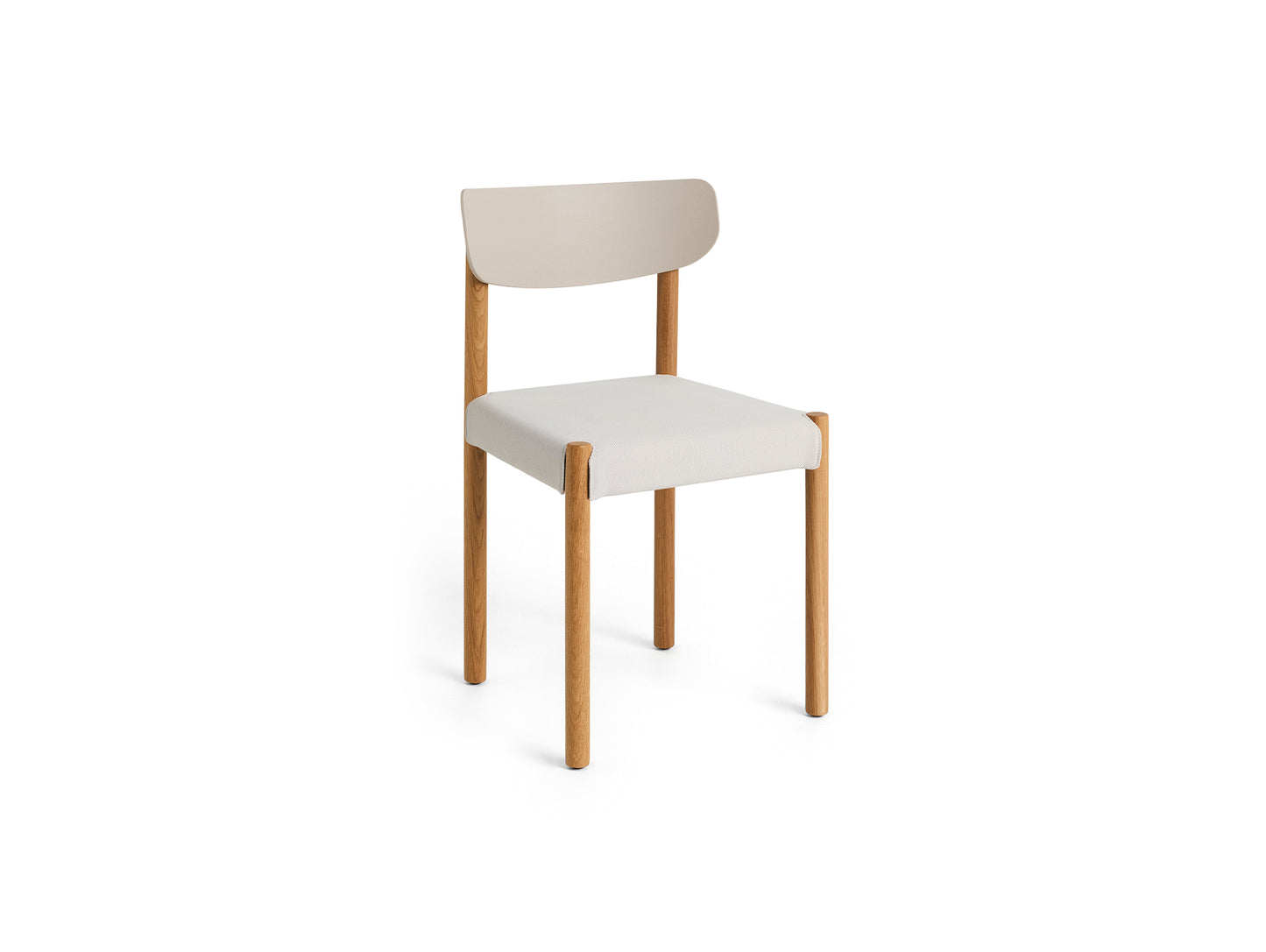 Pack Chair 11 by HAY - Oiled Oak Base / Chalk Grey Backrest / Steelcut 220