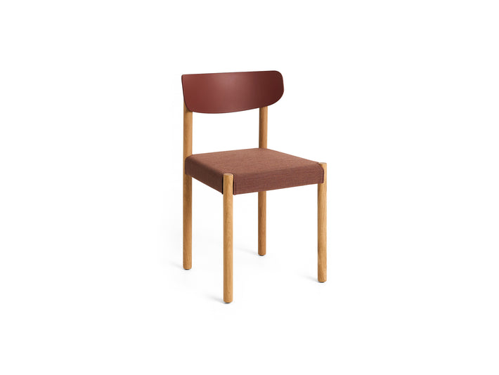 Pack Chair 11 by HAY - Oiled Oak Base / Hull Red Backrest / Remix 346