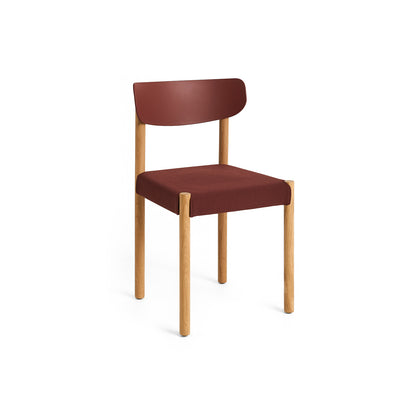 Pack Chair 11 by HAY - Oiled Oak Base / Hull Red Backrest / Steelcut 655