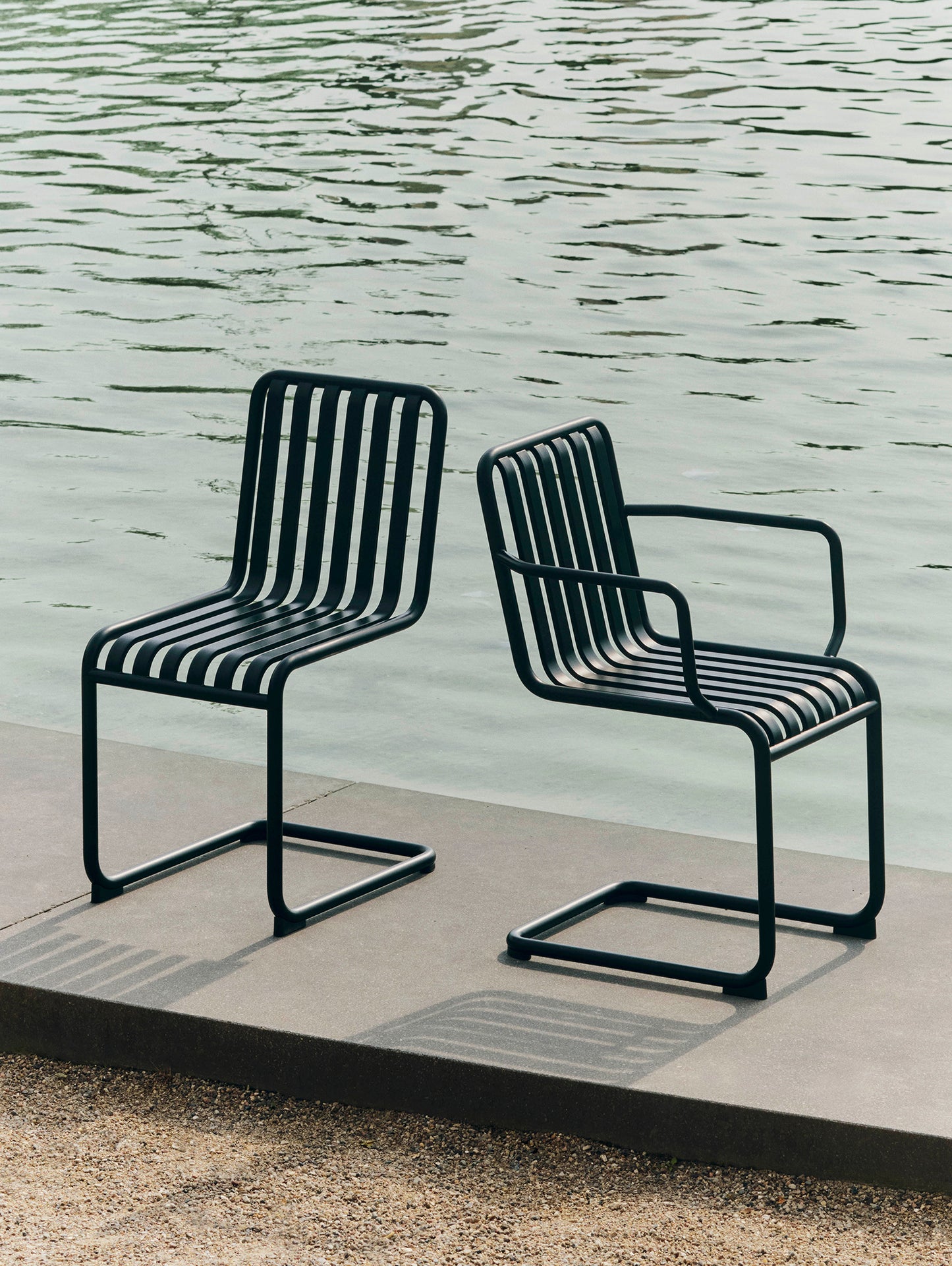 Palissade Cantilever Chair and Armchair by HAY  - Anthracite