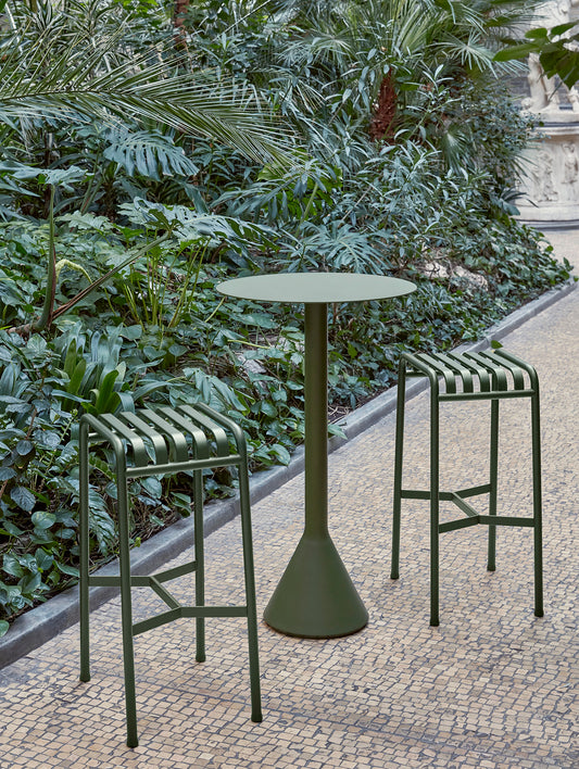 Palissade Bar Stool by HAY - Olive