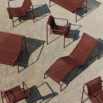 Palissade Cord Lounge Chair Low by HAY - Iron Red Cord
