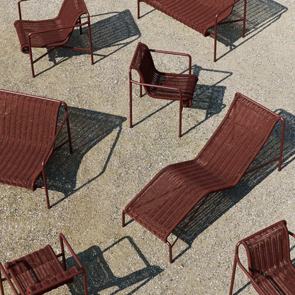 Palissade Cord Chaise Longue by HAY - Iron Red Cord