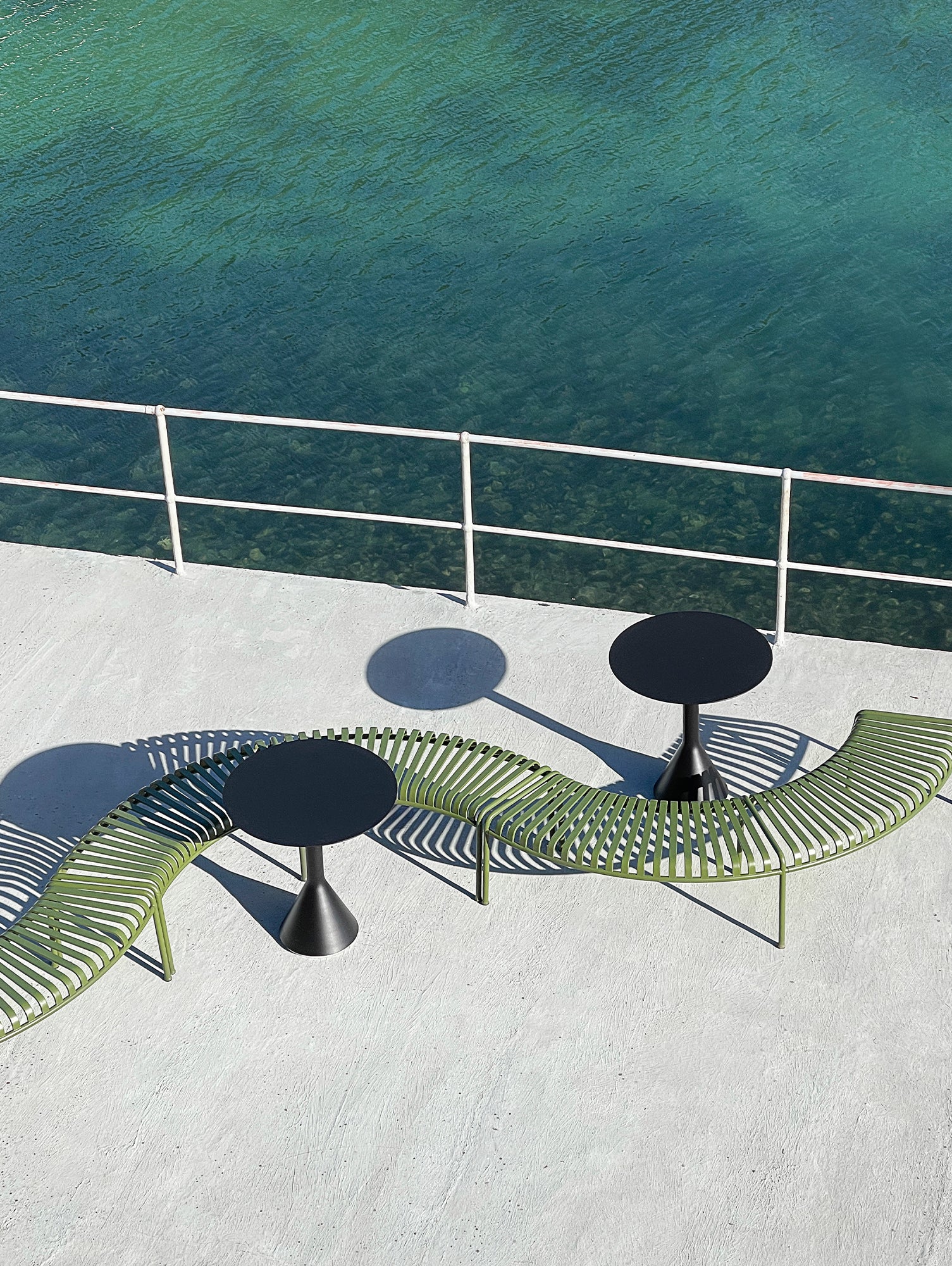 Palissade Park Bench by HAY - Olive
