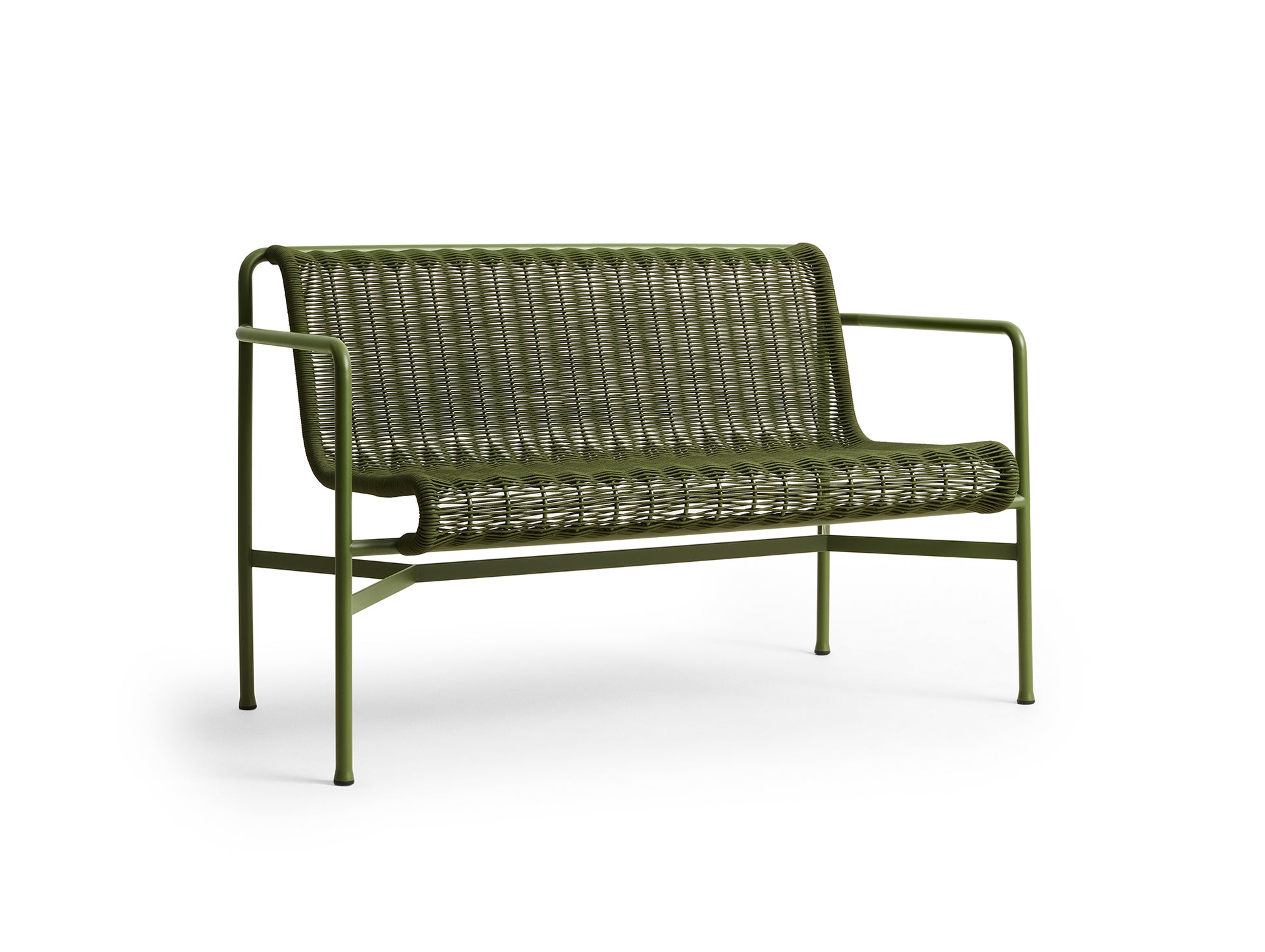 Palissade Cord Dining Bench by HAY - Olive Cord