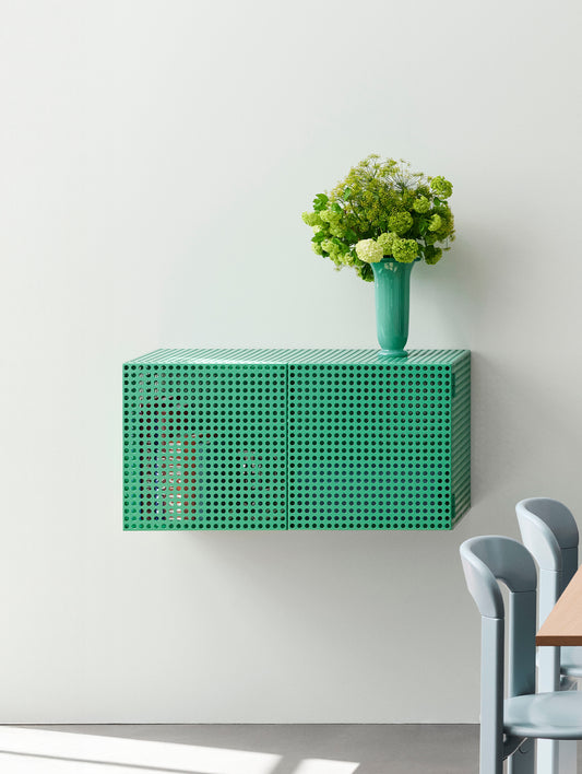 Perforated Cabinet Wall by HAY - Soft Jade