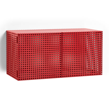 Perforated Cabinet Wall by HAY - Wine Red