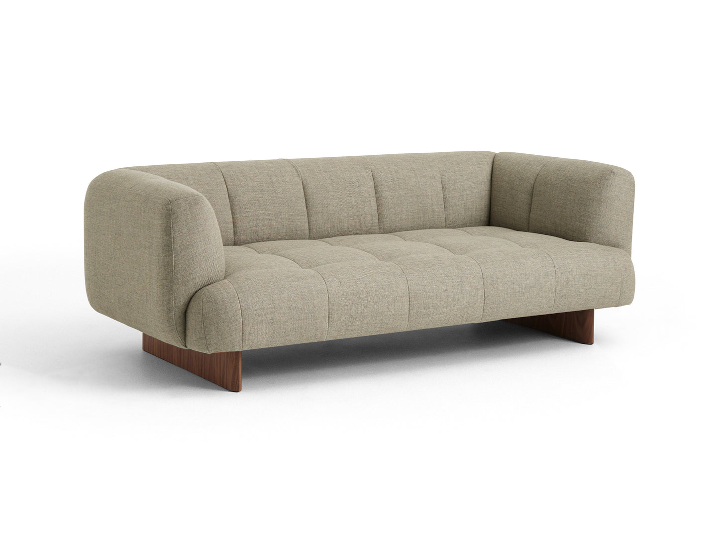 Quilton Lift 2-Seater Sofa by HAY - Black Lacquered Walnut / Tadao 720