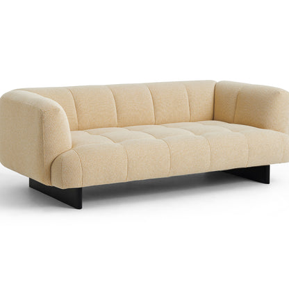 Quilton Lift 2-Seater Sofa by HAY - Black Lacquered Oak / Tartaglia 857