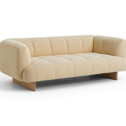 Quilton Lift 2-Seater Sofa by HAY - Lacquered Oak / Tartaglia 857