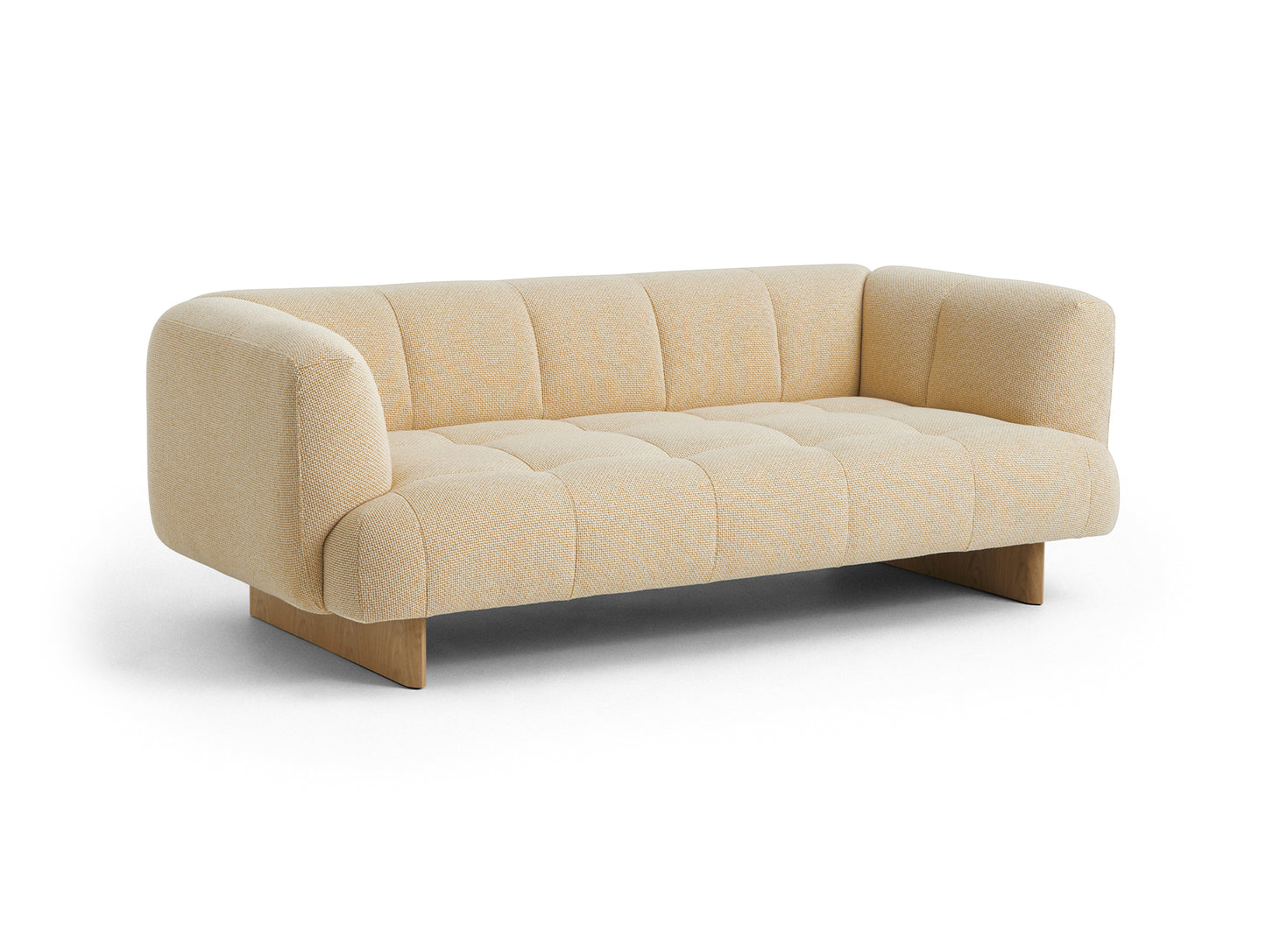 Quilton Lift 2-Seater Sofa by HAY - Lacquered Oak / Tartaglia 857