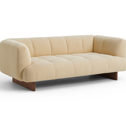 Quilton Lift 2-Seater Sofa by HAY - Lacquered Walnut / Tartaglia 857