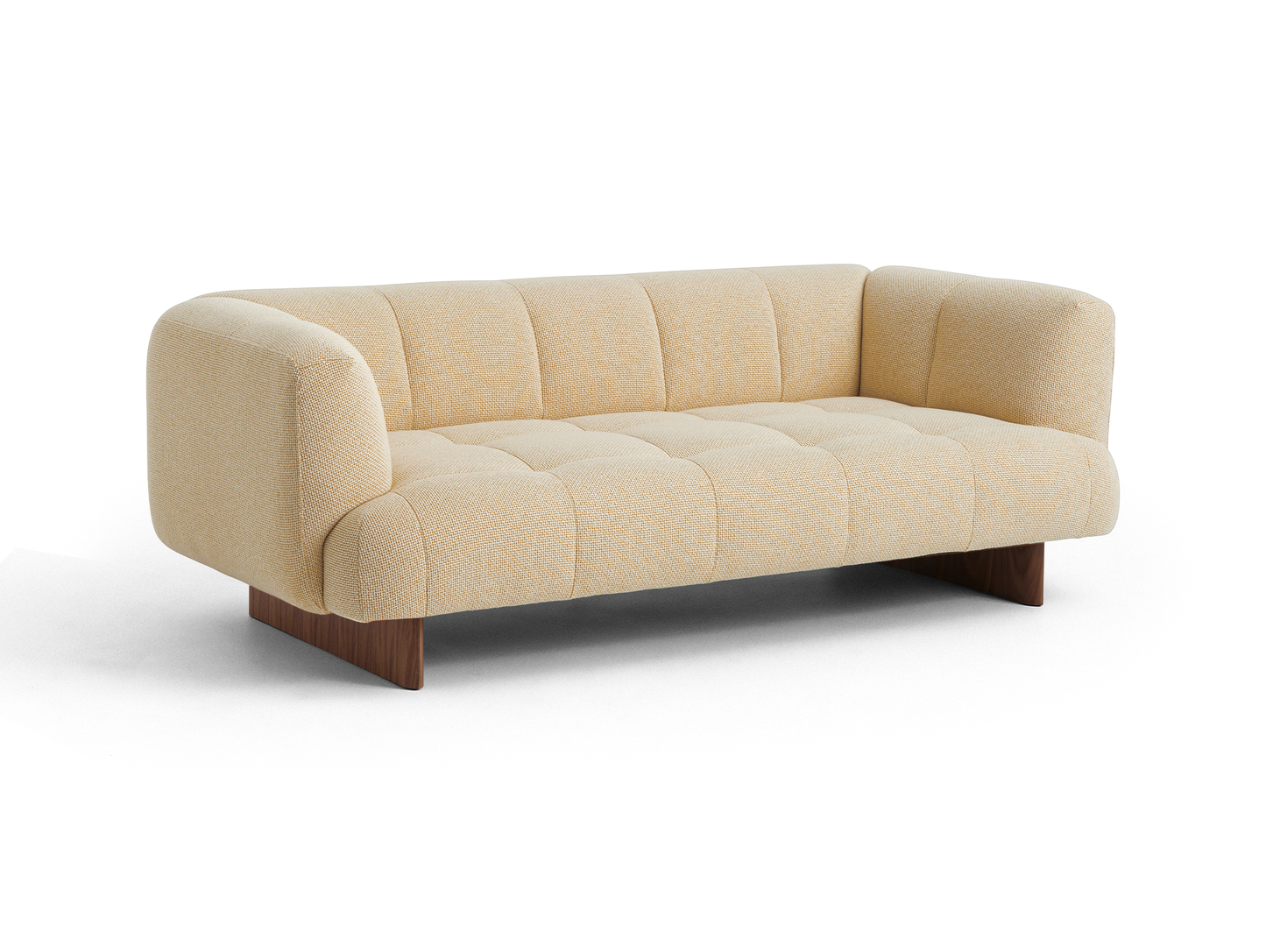 Quilton Lift 2-Seater Sofa by HAY - Lacquered Walnut / Tartaglia 857