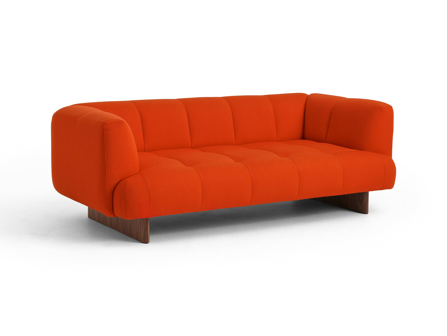 Quilton Lift 2-Seater Sofa by HAY - Lacquered Walnut / Vidar 542