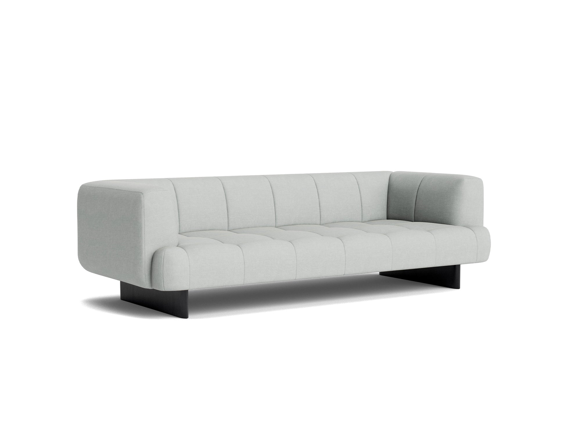 Quilton Lift 3-Seater Sofa by HAY - Black Lacquered Oak Base / Naveli 113