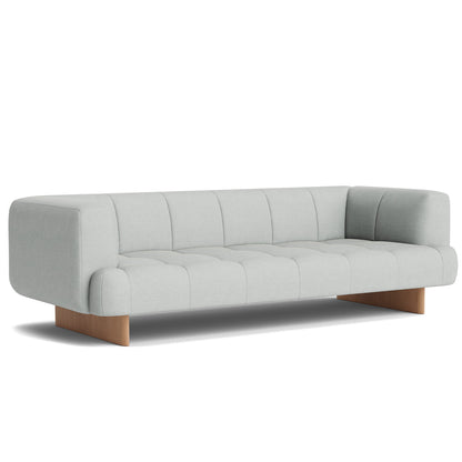 Quilton Lift 3-Seater Sofa by HAY - Lacquered Oak Base / Naveli 113