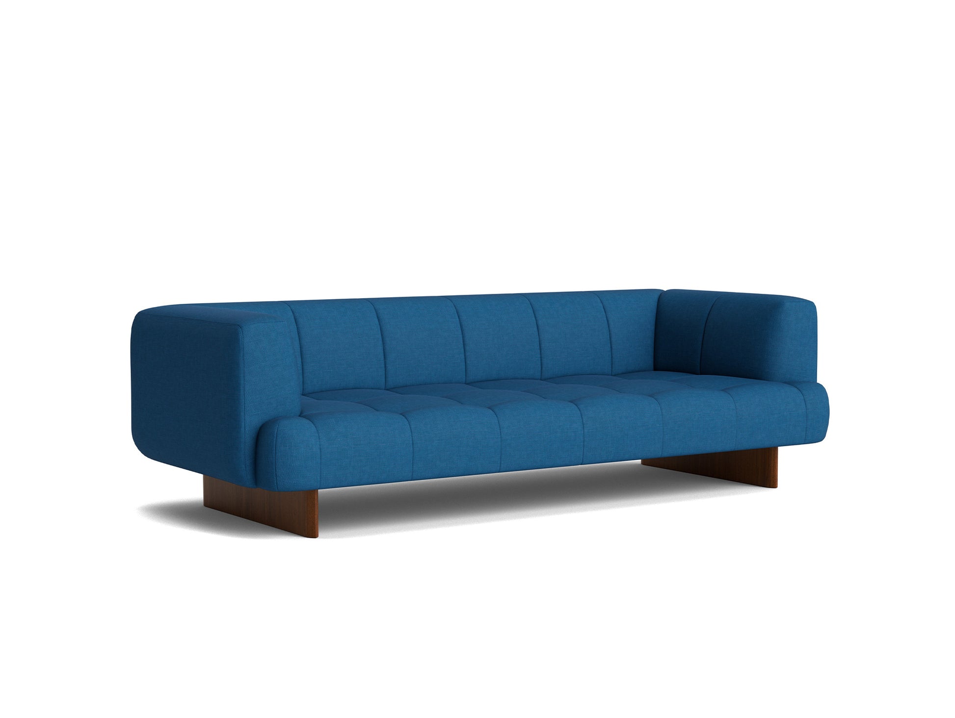 Quilton Lift 3-Seater Sofa by HAY - Black Lacquered Oak Base / Naveli 753