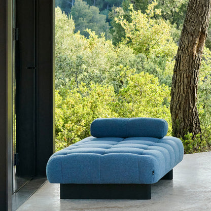 Quilton Lift Daybed by HAY - Turf Blue Grey / Black Oak Base  
