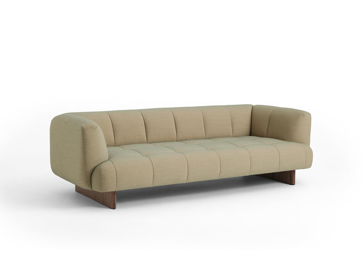 Quilton Lift 3-Seater Sofa by HAY - Lacquered Walnut Base / Steelcut Quartet 924