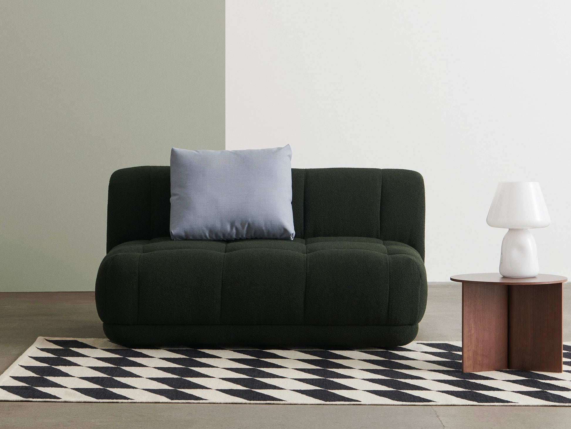 Quilton Sofa - Free Standing Modules by HAY - 303FS Quilton Wide / Turf Dark Green