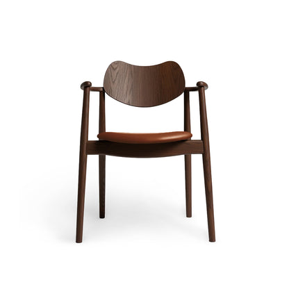 Regatta Chair Seat Upholstered by Ro Collection - Smoked Oak / Rio Cognac