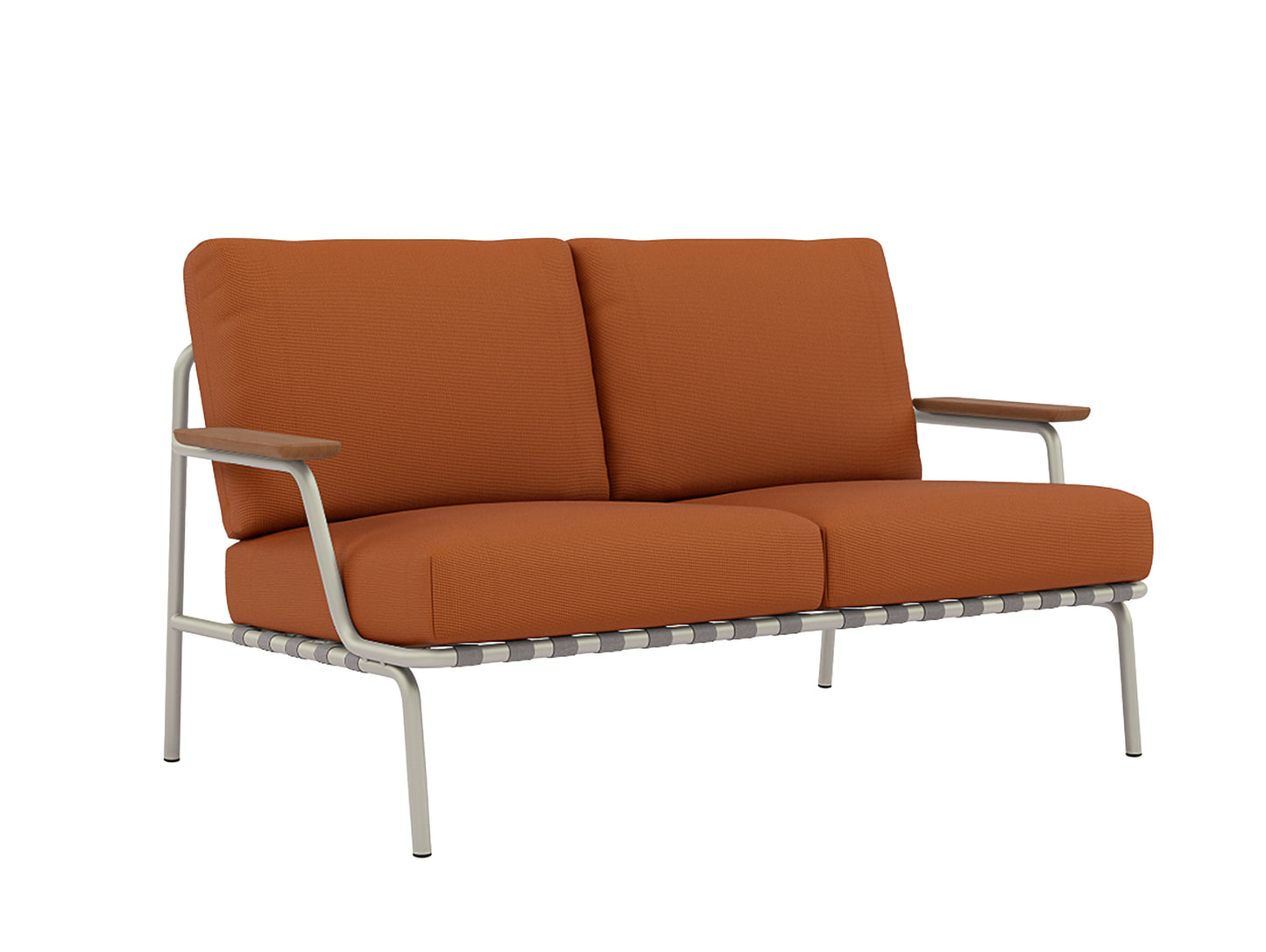 Settle 2-Seater Sofa by Muuto / Grey Frame / Ribbed Weave 09