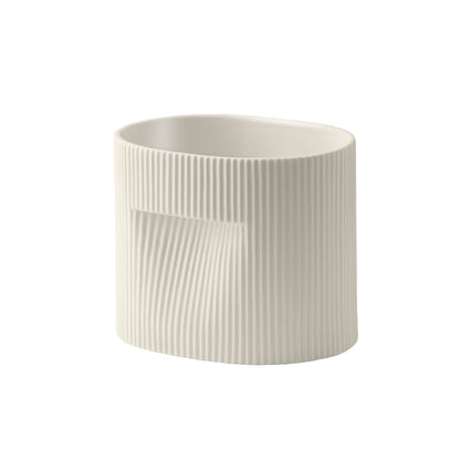 Ridge Planter by Muuto - H15 / Off White