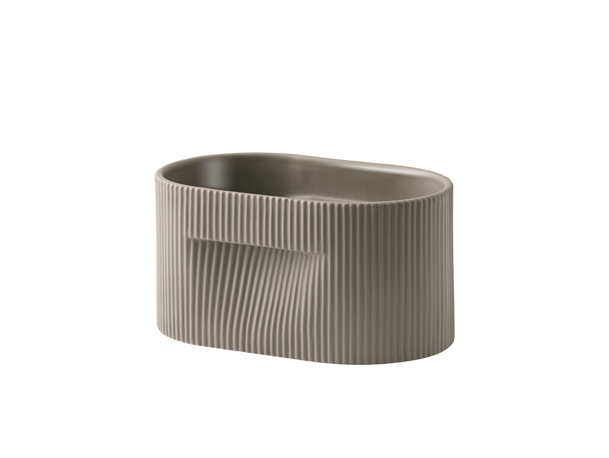 Ridge Planter by Muuto - H13 / Taupe
