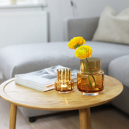 Hurricane Reflections Tealight No. 25 by Ro Collection - Amber