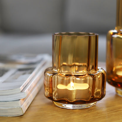 Hurricane Reflections Tealight No. 25 by Ro Collection - Amber