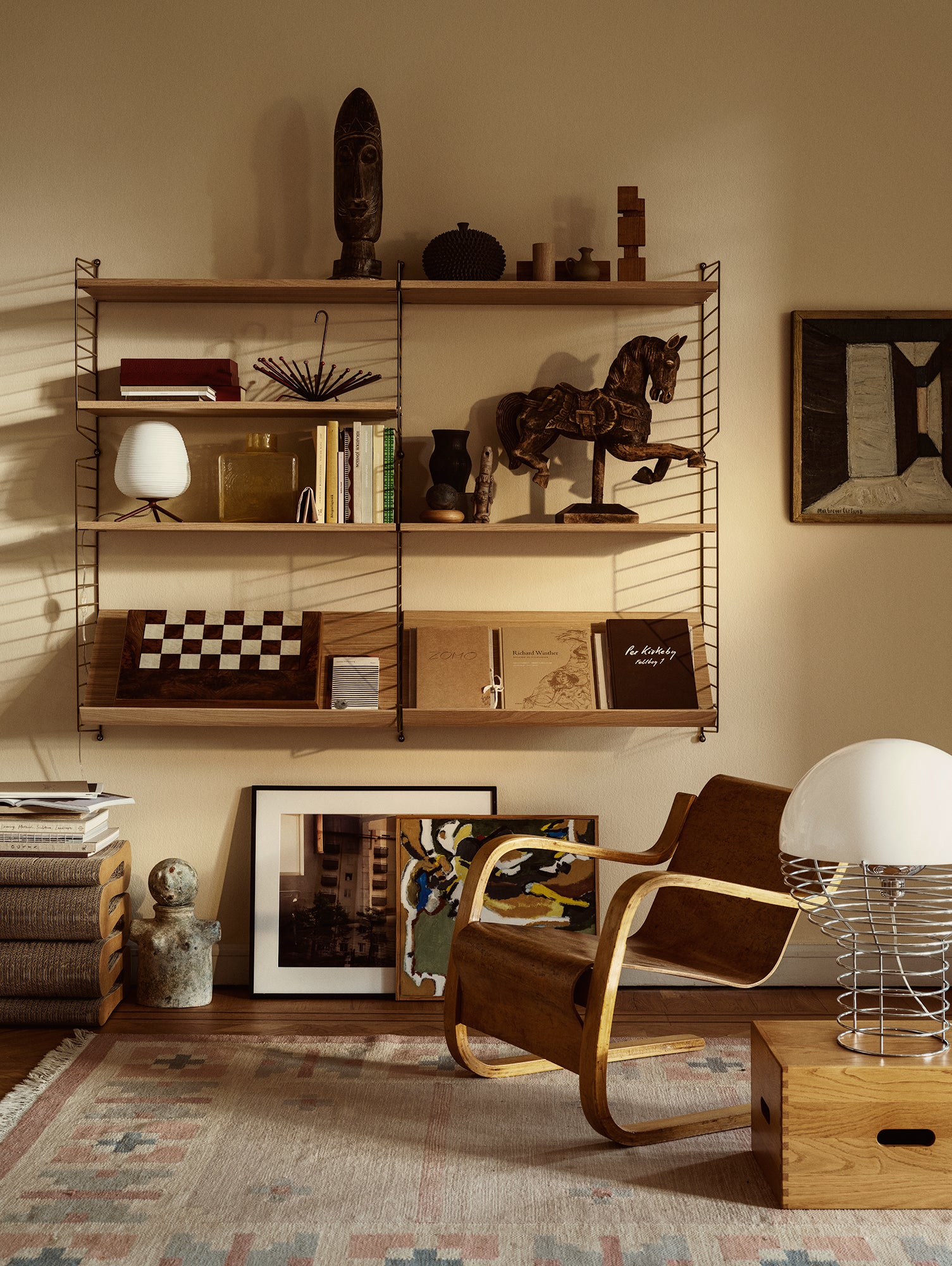 String System Shelves by String - Oak