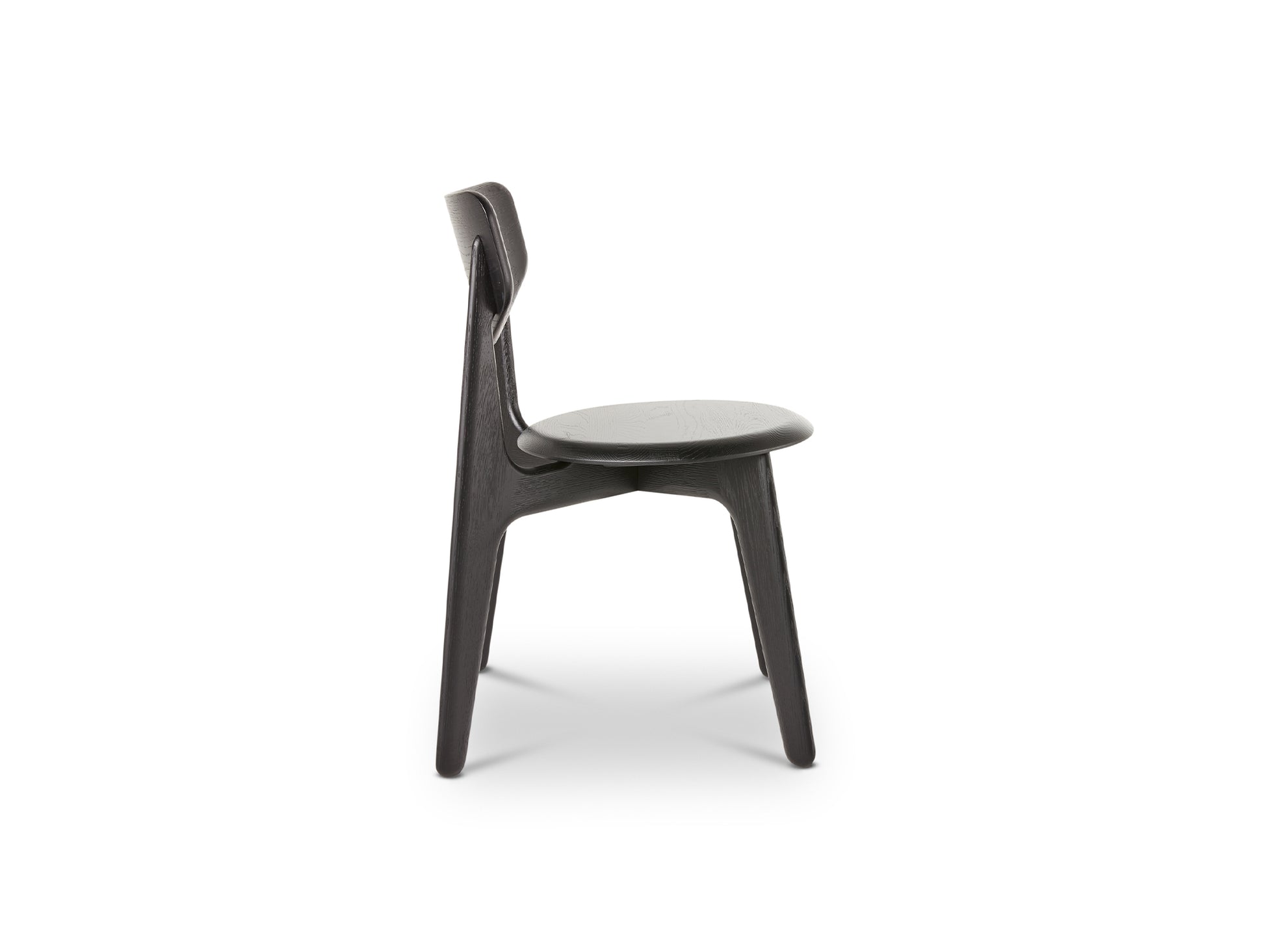 Slab Dining Chair by Tom Dixon - Black Lacquered Oak