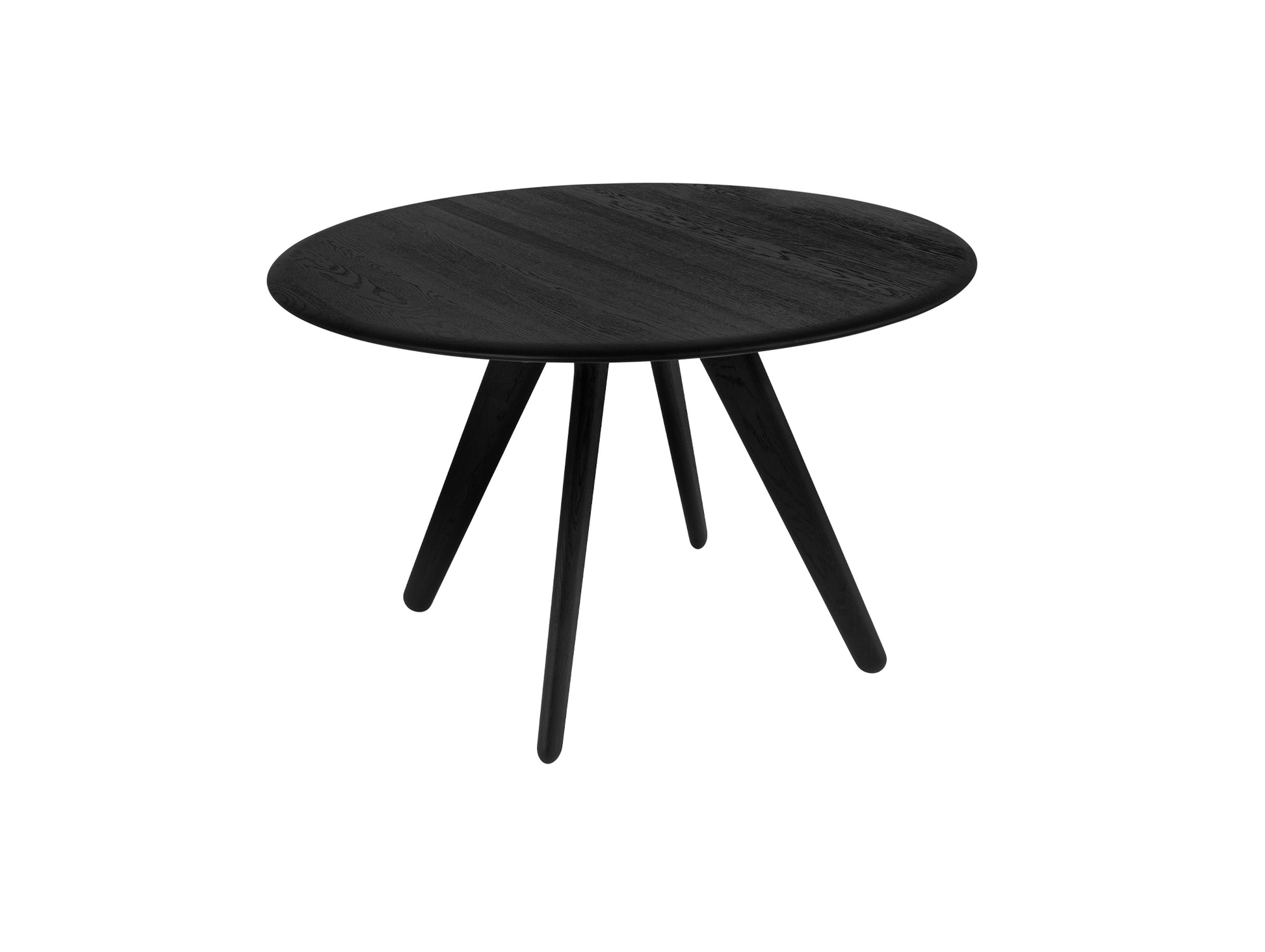 Slab Round Dining Table by Tom Dixon - 120 cm / Black Lacquered Oak