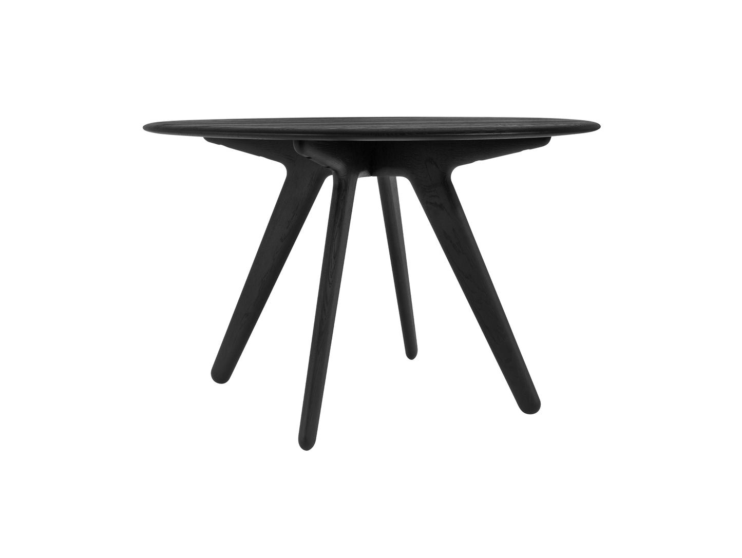 Slab Round Dining Table by Tom Dixon - 120 cm / Black Lacquered Oak