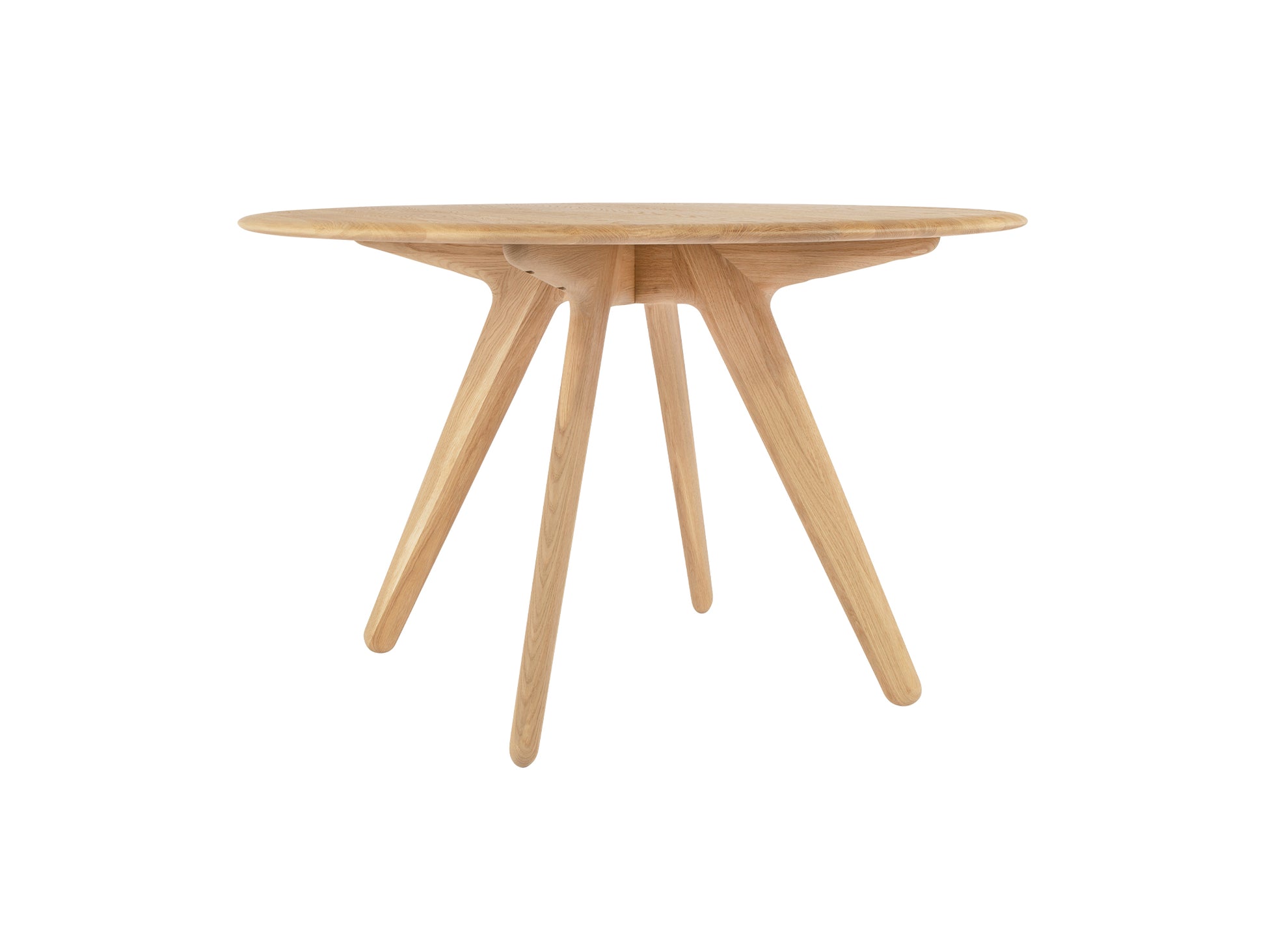 Slab Round Dining Table by Tom Dixon - 120 cm / Lacquered Oak