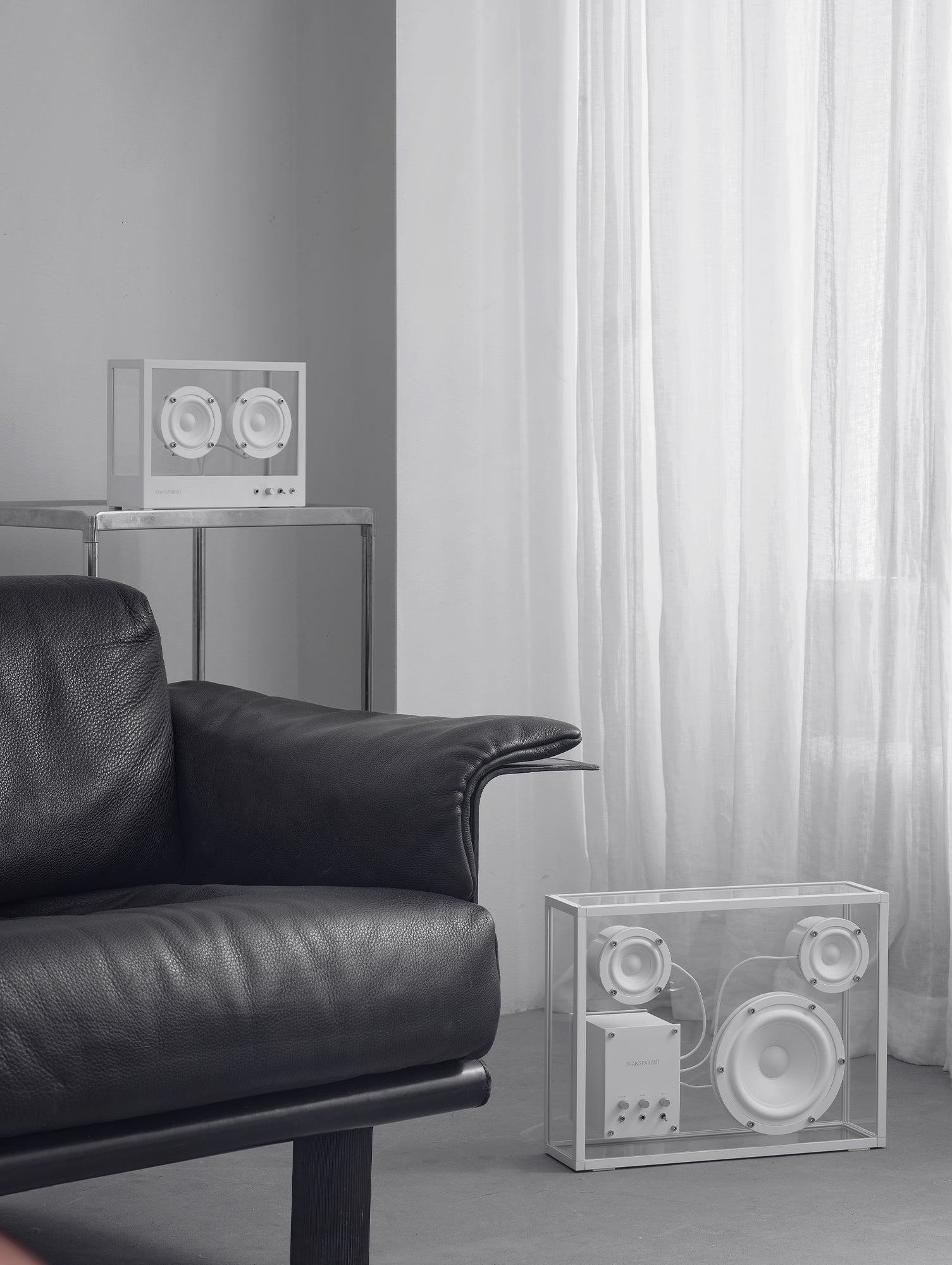 Large Transparent Speaker by Transparent - White