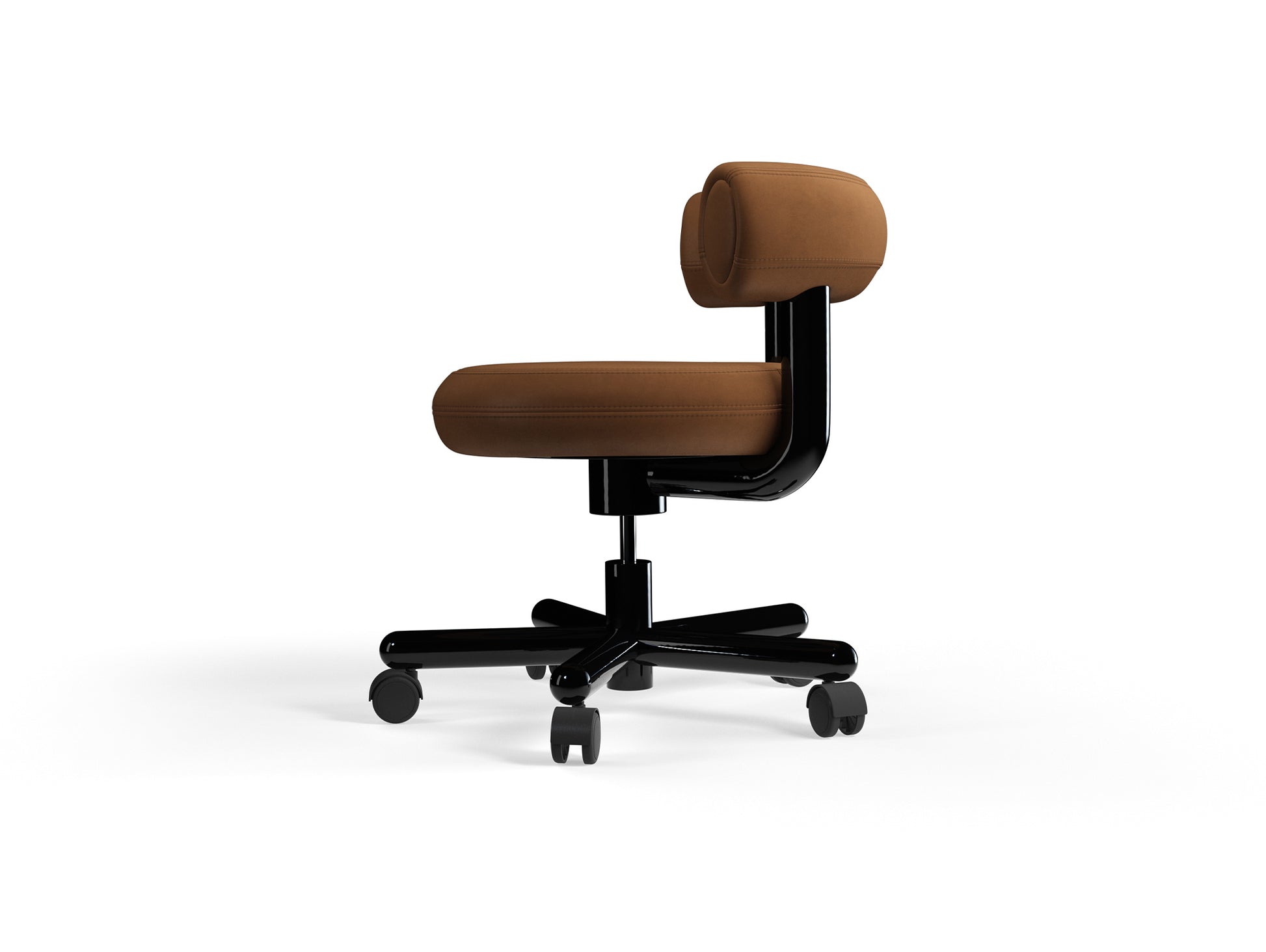 Fat Work Office Chair by Tom Dixon - Cognac Leather