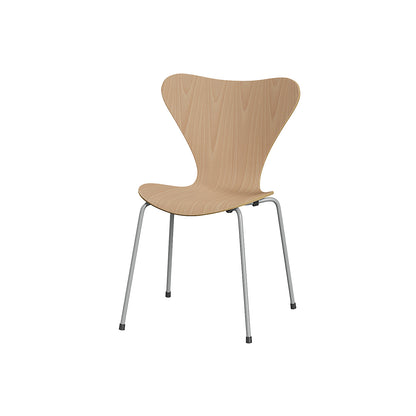Series 7 Dining Chair (Clear Lacquered Wood) by Fritz Hanse - Beech / Nine Grey Steel
