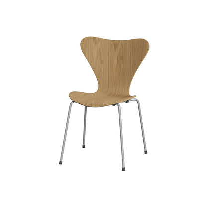 Series 7 Dining Chair (Clear Lacquered Wood) by Fritz Hanse - Oak / Nine Grey Steel