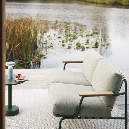 Settle 2-Seater Sofa by Muuto - Dark Green Frame / Ribbed Weave 02
