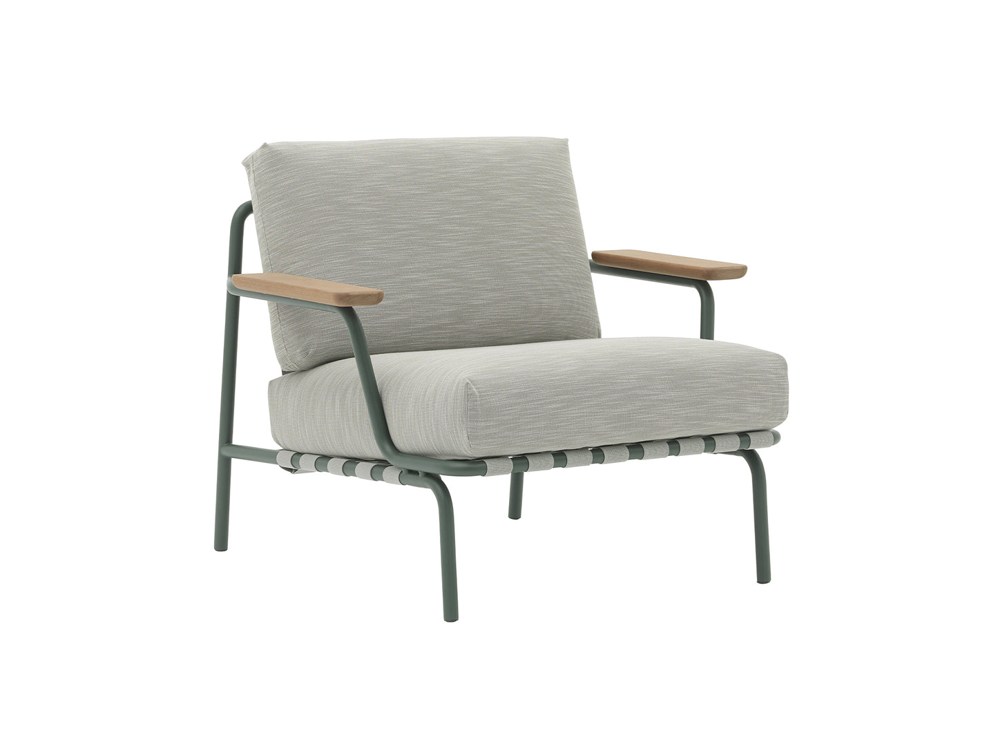 Settle Lounge Chair by Muuto - Dark Green Frame / Ribbed Weave 02