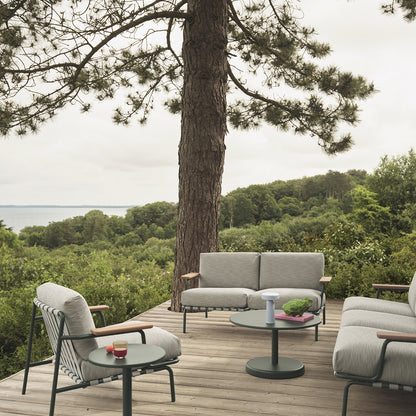 Settle Lounge Chair by Muuto - Dark Green Frame / Ribbed Weave 02