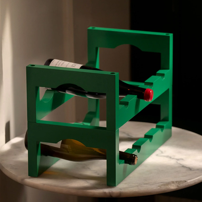 Silo Wine Rack by Massproductions - Pea Green Stained Ash