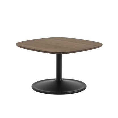 Soft Coffee Table by Muuto - 70x70 /Solid Smoked Oak Top / Black Aluminium Base