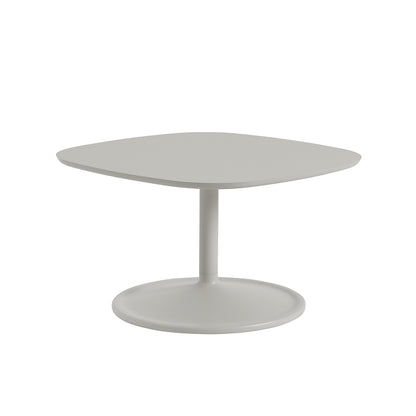 Soft Coffee Table by Muuto - 70x70 / Grey Linoleum Top / Grey Aluminium Base