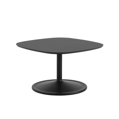 Soft Coffee Table by Muuto - 70x70 / Black Nanolaminate Top / Black Aluminium Base