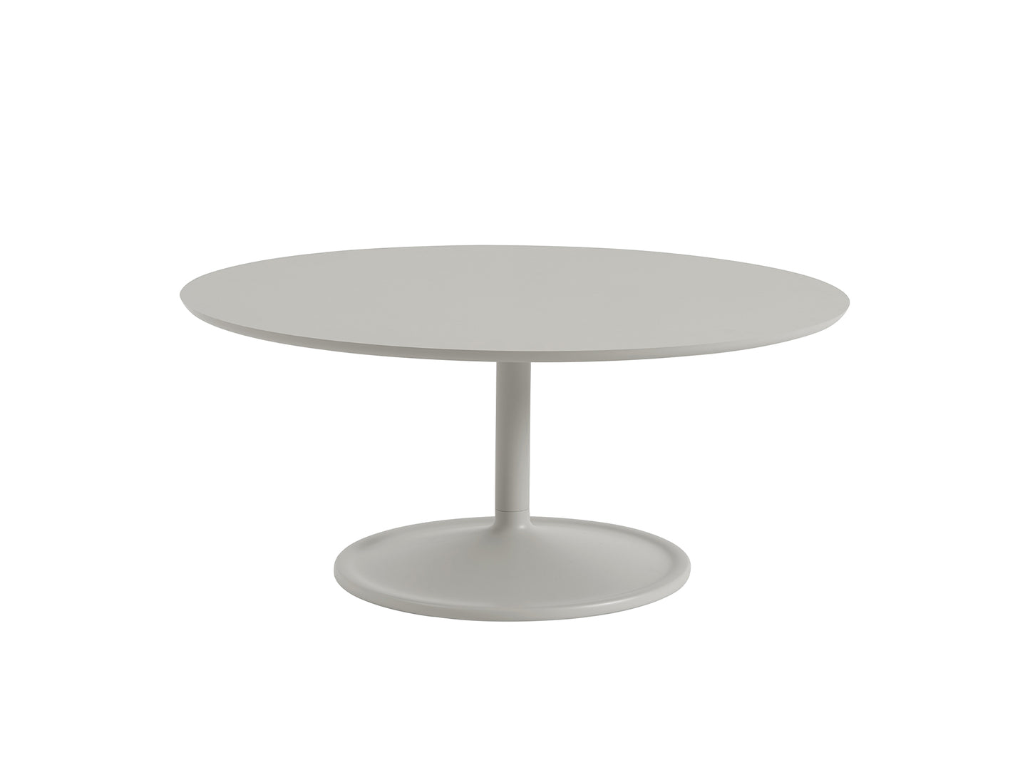 Soft Coffee Table by Muuto - D95/H42/ Grey Linoleum Top / Grey Aluminium Base